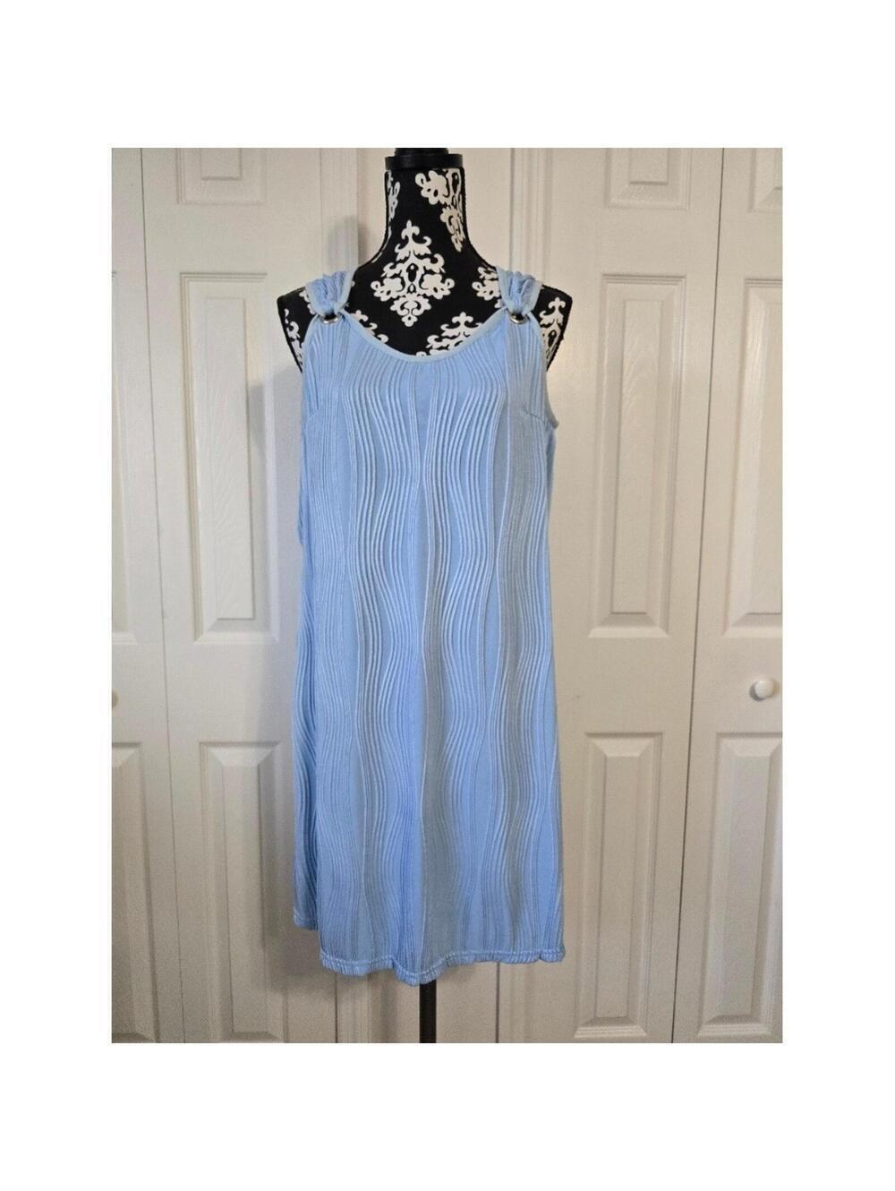 ChicMe Light Blue Sleeveless Dress Size L
